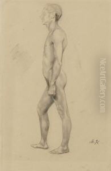 Stehender Mannlicher Akt. - view 1