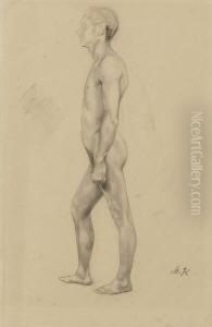 Stehender Mannlicher Akt. by Max Klinger