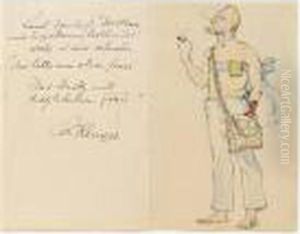 Selbstportrait Mit Zigarre (self-portrait With Cigar) by Max Klinger