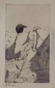 Radierte Skizzen (etched Sketches) (singer 16-23; And 292) by Max Klinger