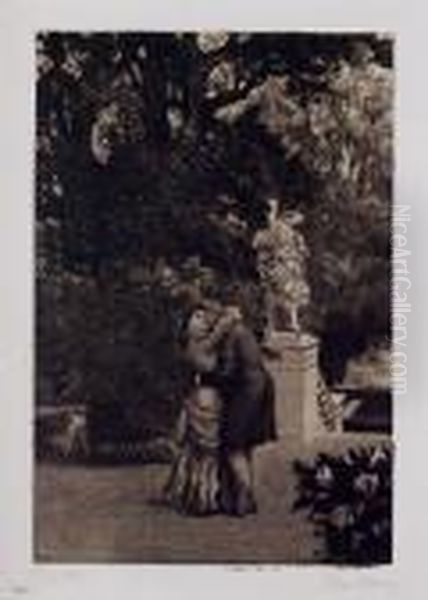 Eine Liebe. Im Park (a Love. In The Park) (rejected Plate) (s. 168 Ii) - view 1