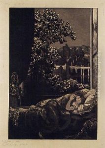 Eine Liebe. Gluck (a Love. Happiness) (s. 161 I) by Max Klinger