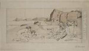 Eine Liebe. Intermezzo (a Love. Intermezzo) (rejected Plate) (s. 170 I) by Max Klinger