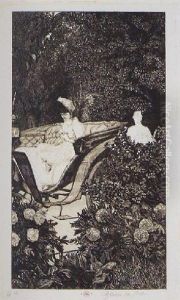 Eine Liebe. Erste Begegnung (a Love. First Encounter) (rejected Plate) (s. 167 I) by Max Klinger