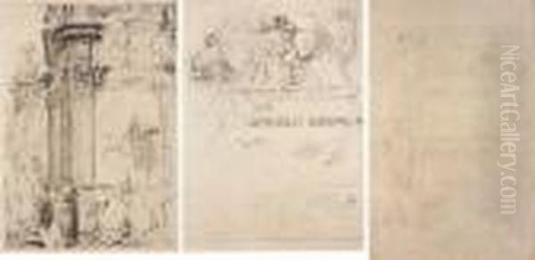 Design For An Invitation/to Arnold Bocklin/ornamental Design - view 1