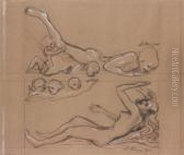 Reclining Female Nudes With Putti - view 1
