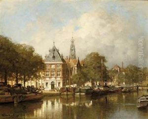 De Waag Aan Het Spaarne Te
Haarlem: View Of The River Spaarne Withthe Waagtoren Beyond, Haarlem - view 1