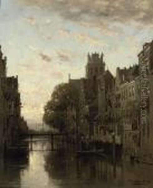 A View Of The Voorstraathaven With The Grote Kerk Beyond,dordrecht - view 1