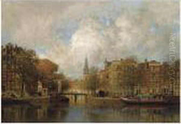A View Of The Groenburgwal With The Zuiderkerk, Seen From The Riveramstel, Amsterdam - view 1