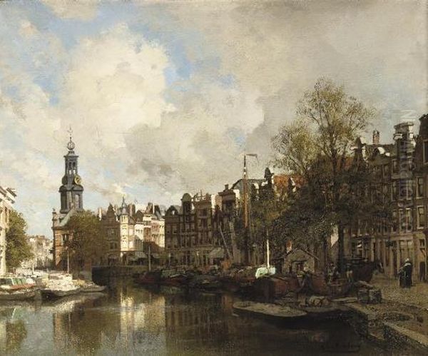 The Flowermarket With The Munttoren Beyond, Amsterdam - view 1