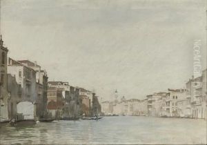 The Canal Grande, Venice by Johannes Christiaan Karel Klinkenberg