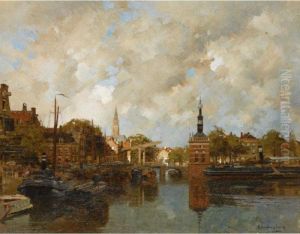 A View Of Alkmaar With The Accijnstoren