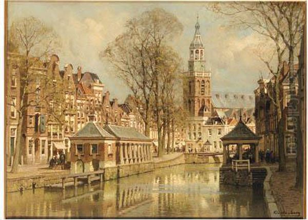 The Korenbank And The Visbank Along The Lage Gouwe, Gouda, With Thest. Janskerk Beyond - view 1