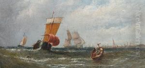 'fishing Boats Off Calais' by William Calcott Knell