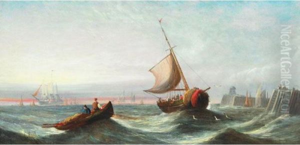 Shipping Off A Jetty; Shipping Off A Coast - view 1