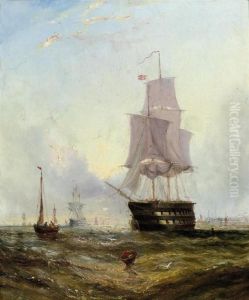 A Two-decker And Other Shipping Lying In Spithead