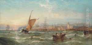 Scarborough From The Sea by William Calcott Knell