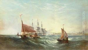 A Summer Morning Off Sheerness by William Calcott Knell