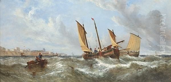 Fishing Boats Off Broadstairs - view 1