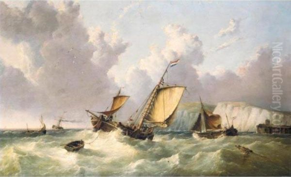 Dutch Shipping Off The Coast Of Dover - view 1