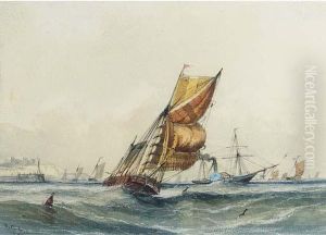 The Channel Packet Running Out Of Dover by William Calcott Knell