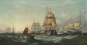 Morning - The Experimental 
Squadron Leaving Spithead, July 5th. 1845; A Breezy Morning In The Downs