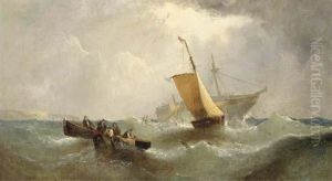 Salvaging The Wreck by William Calcott Knell