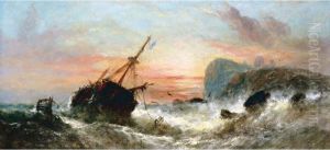 Evening, Brig Ashore, Off The Caskets Evening, Brig Ashore, Off The Caskets