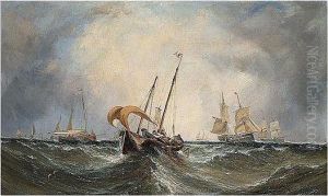 Hauling In The Catch by William Calcott Knell