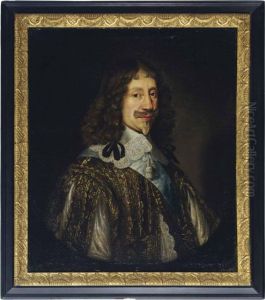 Portrait Of A Gentleman, In A Painted Oval by Sir Godfrey Kneller