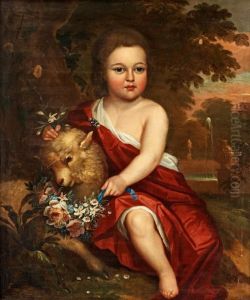 Portrait Of Boy With Lamb by Sir Godfrey Kneller