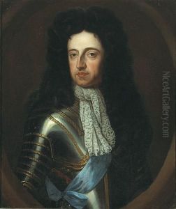A Portrait Of William Iii, Half-length,wearing Armour