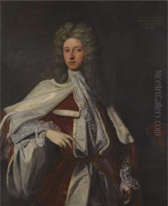 Portrait Of Charles, Lord Bruce 
Wearing Peer's Robes, His Coronet To The Right (1682-1747)