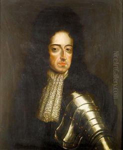 Portrait Of King William Iii, 
Half-length, In A Suit Of Armour; And Portrait Of Queen Mary Ii, 
Half-length, In A Pink Silk Dress