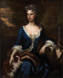 Portrait Of A Lady With Aspaniel
