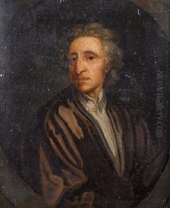 Portrait Of John Locke, Bust-length, In Apurple Mantle And A White Chemise
