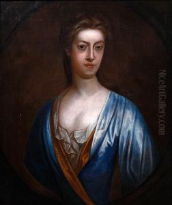 Portrait Of A Lady, Wearing A Blue Robe