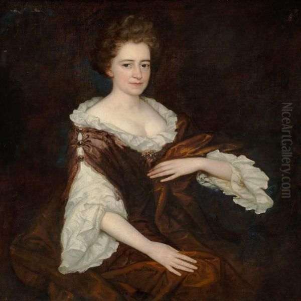 Lady Of Noble Birth In A Dark Red Evening Dress - view 1