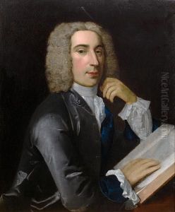 Portrait Of A Gentleman, Said To
 Be Dr Johnthorneycroft, Seated, Half-length, In A Grey Coat With A 
White Lacejabot by Sir Godfrey Kneller