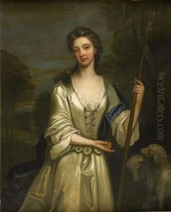 Three Quarter Length Portrait Of Lady Margaret Ogilvy by Sir Godfrey Kneller