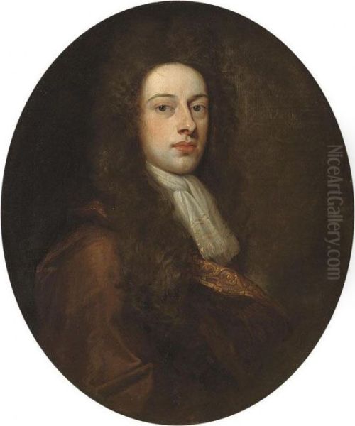Portrait Of A Gentleman, Half-length, In A Brown Robe And Whitecravat - view 1