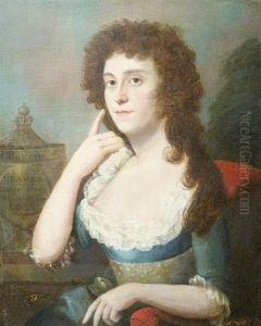 Portrait Of A Lady In Blue by Sir Godfrey Kneller