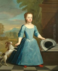 Portrait Ofchild With A Spaniel