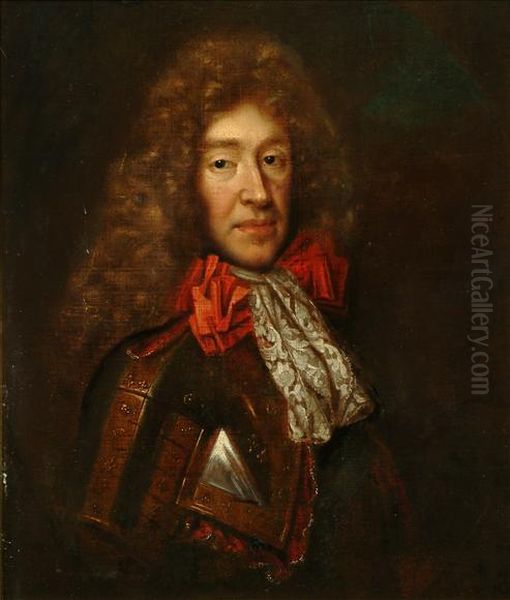Portrait Of Kingjames Ii Head And Shoulders, Wearing Armour And A Lace Cravat - view 1