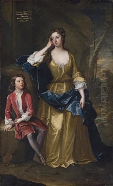 Portrait Of Isabella, Duchess Of
 Grafton (c. 1688-1723) And Her Soncharles Fitzroy, Later 2nd Duke Of 
Grafton (1683-1757) - view 1