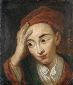 Portrait Of Alexander Pope Oil On Canvas 41 X 36cm Provenance:private Collection by Sir Godfrey Kneller