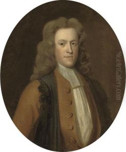Portrait Of A Gentleman, Bust-length, In A Yellow Coat And Sub-fusc