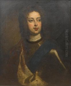 Portrait Of John Churchill, 1st
Duke Of Marlborough, Bust-length, In Armour With An Ermine Trimmed Robe
And A Sash Of The Order Of The Garter by Sir Godfrey Kneller