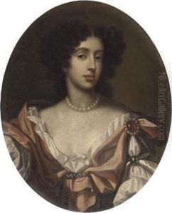 Portrait De Femme En Buste 
[follower Of Gottfried Kneller, Portrait Of A Lady, Oil On Canvas, An 
Oval]