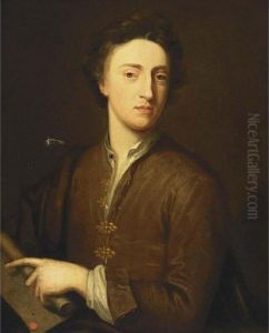 A Portrait Of A Gentleman, Half 
Length, Wearing A Brown Coat And A White Chemise, Holding A Letter In 
His Left Hand